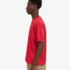 Camiseta orgánica oversize - Rojo escarlata