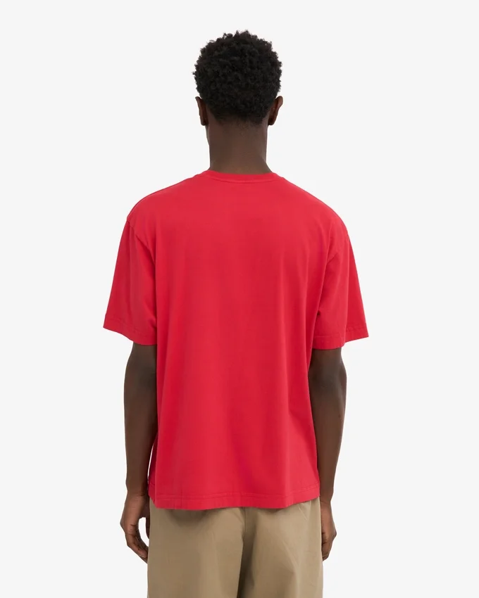 Camiseta orgánica oversize - Rojo escarlata