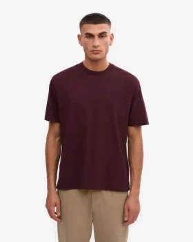 Camiseta orgánica oversize – Rojo sangre
