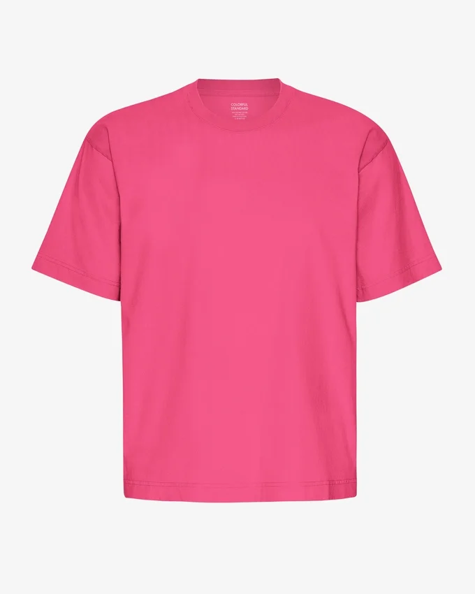 Camiseta orgánica oversize - Rosa chicle