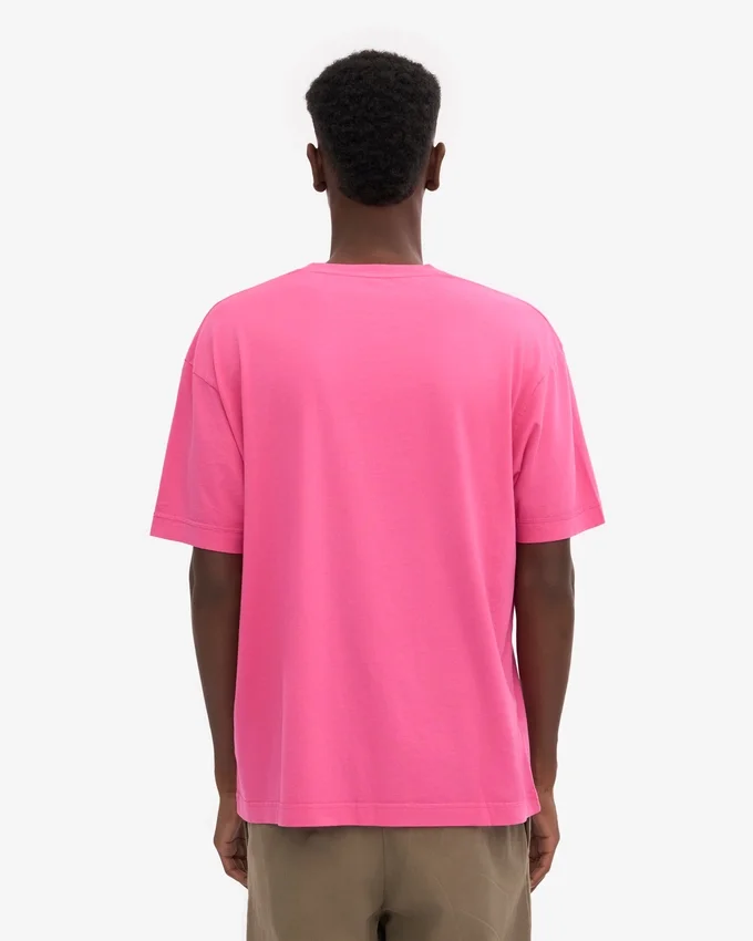 Camiseta orgánica oversize - Rosa chicle