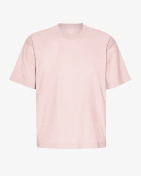 Camiseta orgánica oversize - Rosa descolorido