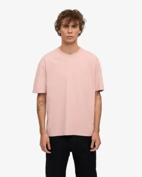 Camiseta orgánica oversize – Rosa descolorido