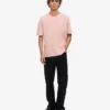 Camiseta orgánica oversize - Rosa descolorido