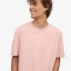 Camiseta orgánica oversize - Rosa descolorido