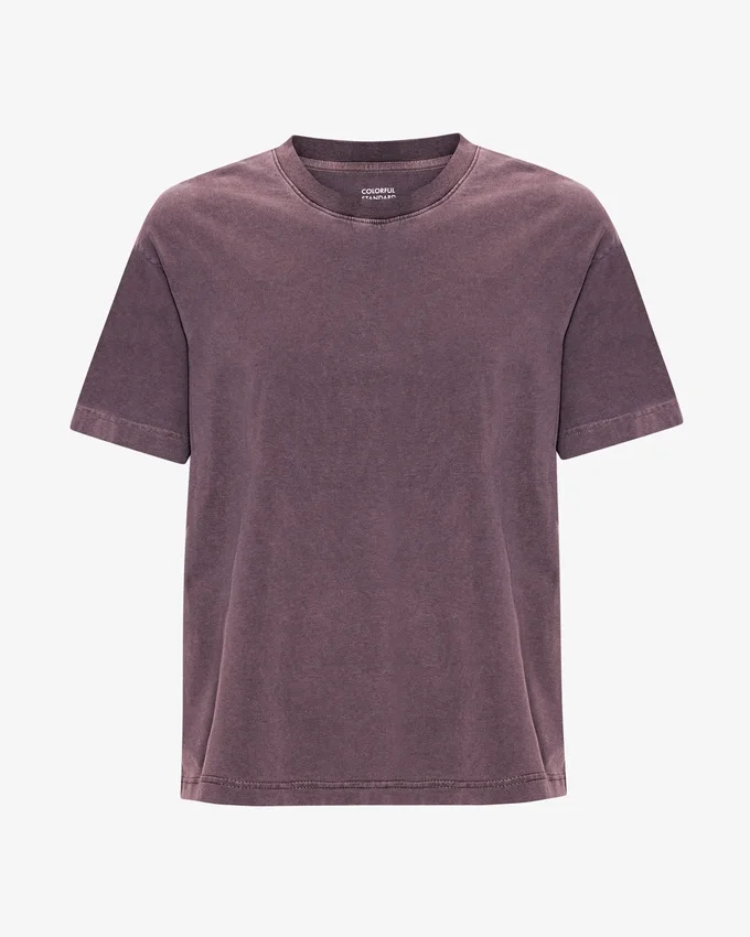 Camiseta orgánica oversize - Uva descolorida