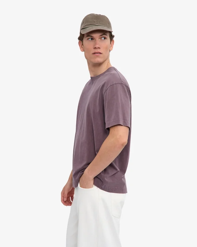 Camiseta orgánica oversize - Uva descolorida