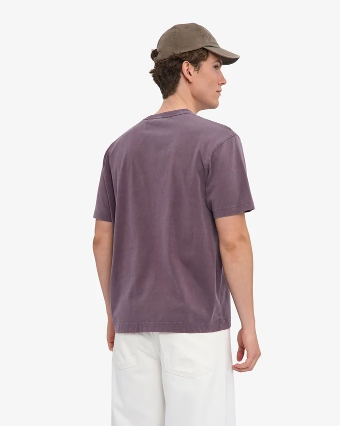 Camiseta orgánica oversize - Uva descolorida