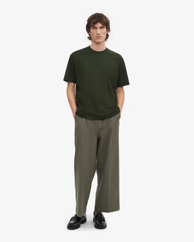 Camiseta orgánica oversize - Verde cazador