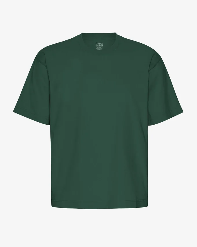 Camiseta orgánica oversize - Verde esmeralda