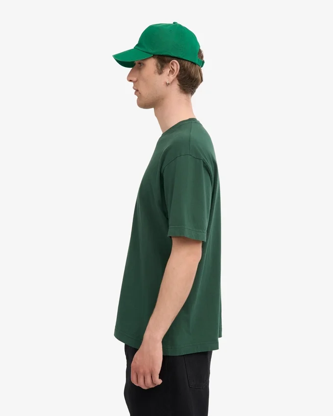 Camiseta orgánica oversize - Verde esmeralda