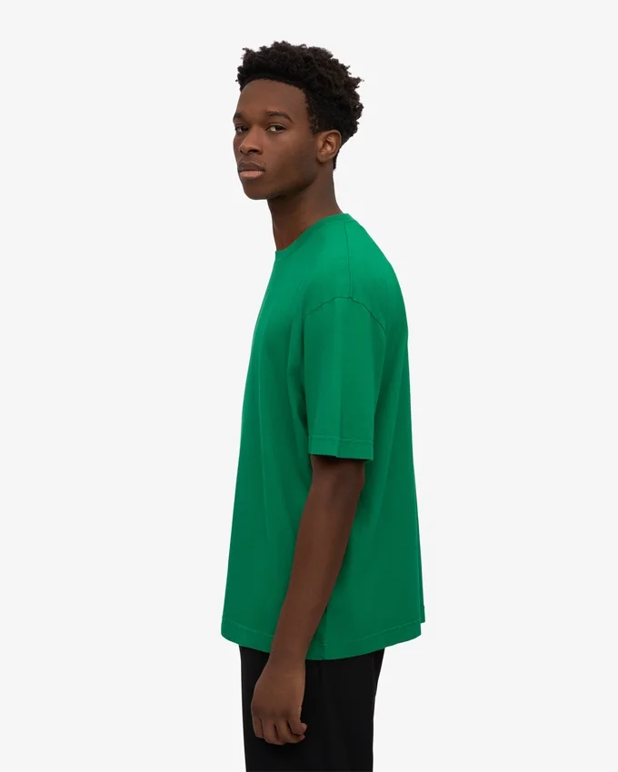 Camiseta orgánica oversize - Verde Kelly