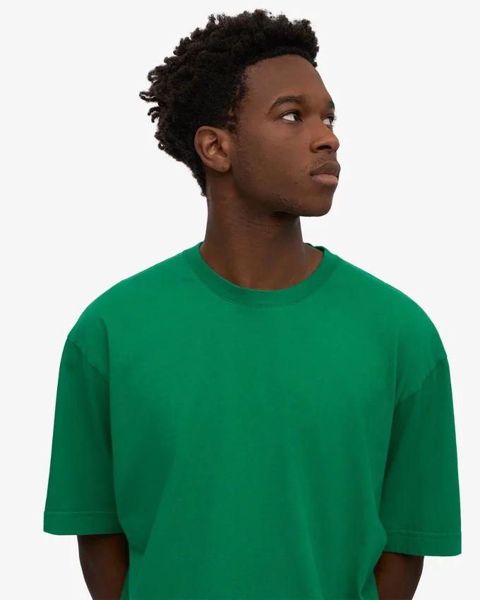 Camiseta orgánica oversize - Verde Kelly