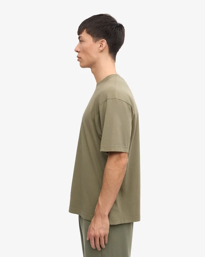 Camiseta orgánica oversize - Verde oliva apagado