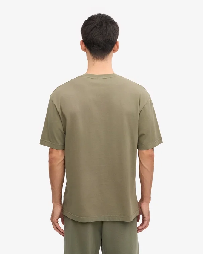 Camiseta orgánica oversize - Verde oliva apagado