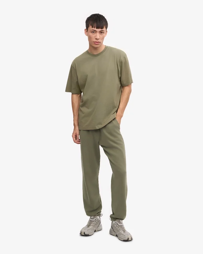 Camiseta orgánica oversize - Verde oliva apagado