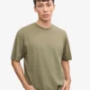 Camiseta orgánica oversize - Verde oliva apagado