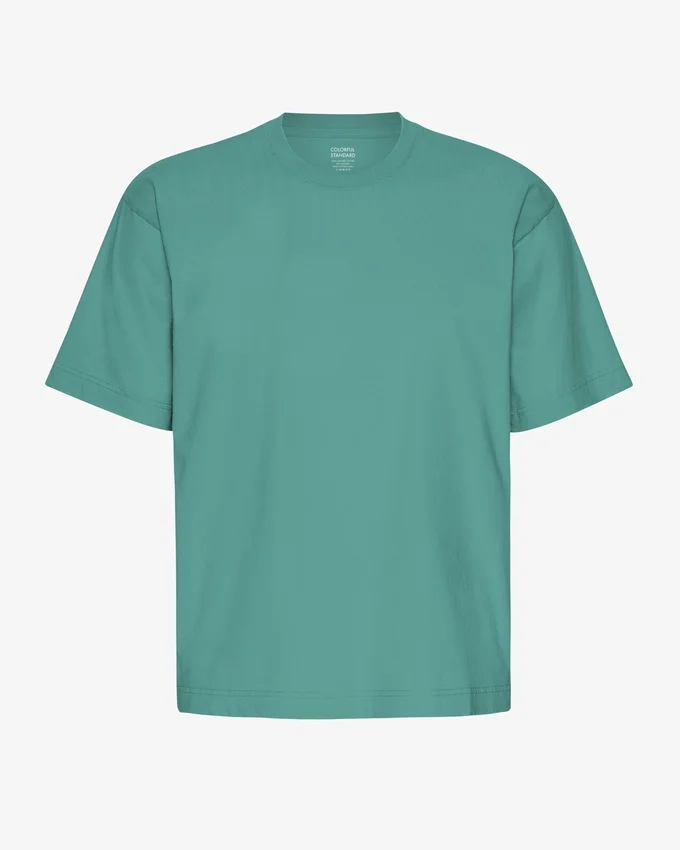 Camiseta orgánica oversize - Verde pino