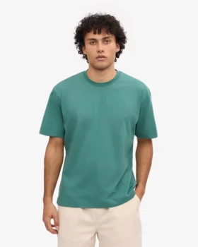 Camiseta orgánica oversize – Verde pino