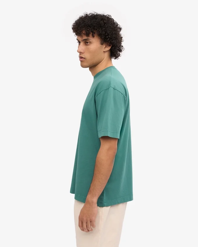 Camiseta orgánica oversize - Verde pino