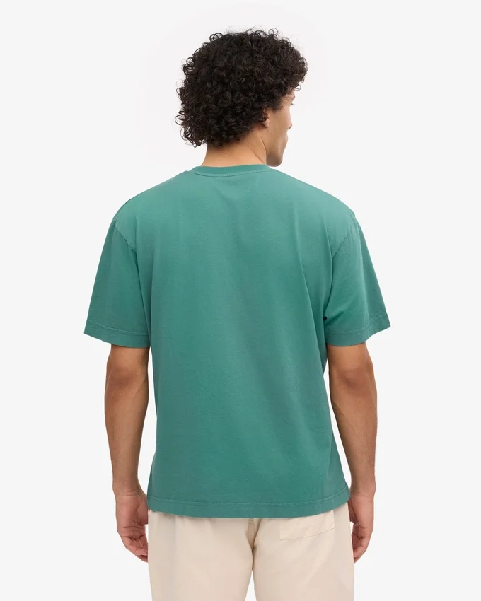 Camiseta orgánica oversize - Verde pino