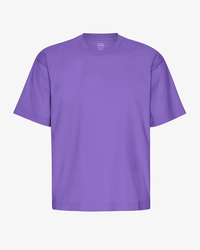 Camiseta orgánica oversize - Violeta ultra