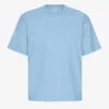 Camiseta oversize de algodón orgánico - Azul mar