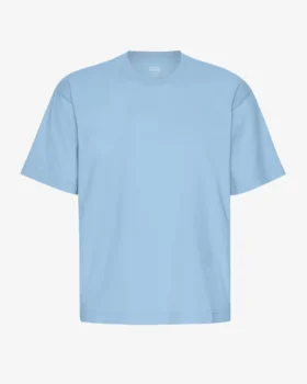 Camiseta oversize de algodón orgánico - Azul mar