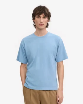 Camiseta oversize de algodón orgánico – Azul mar