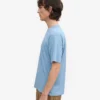 Camiseta oversize de algodón orgánico - Azul mar