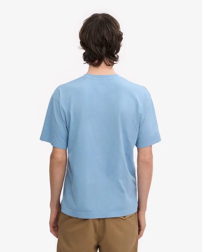 Camiseta oversize de algodón orgánico - Azul mar