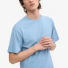 Camiseta oversize de algodón orgánico - Azul mar