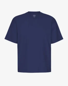 Camiseta oversize de algodón orgánico - Azul marino