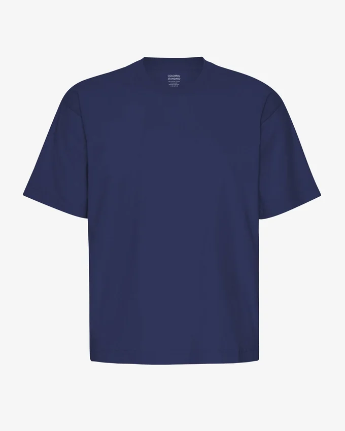 Camiseta oversize de algodón orgánico - Azul marino
