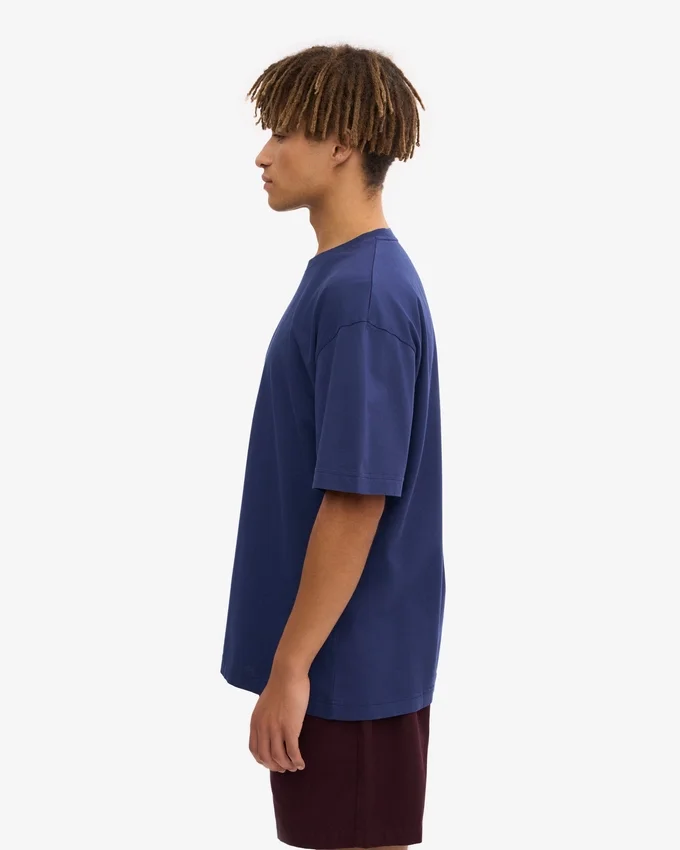 Camiseta oversize de algodón orgánico - Azul marino