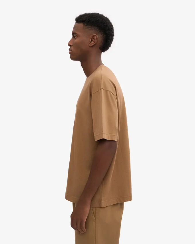 Camiseta oversize de algodón orgánico - Camello del Sáhara