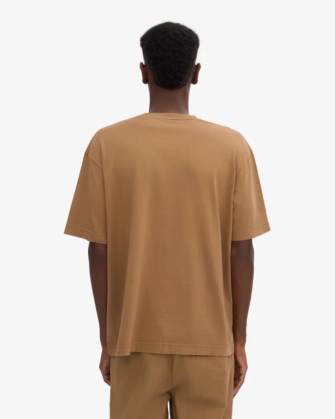 Camiseta oversize de algodón orgánico - Camello del Sáhara