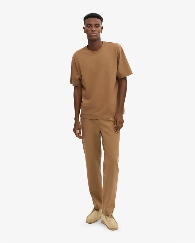 Camiseta oversize de algodón orgánico - Camello del Sáhara