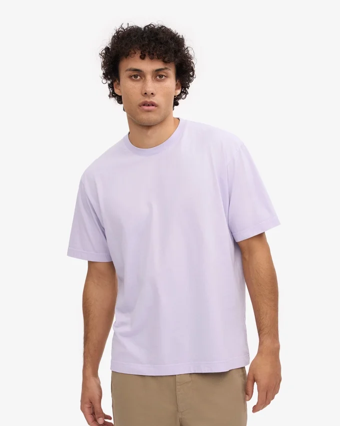 Camiseta oversize de algodón orgánico - Lavanda suave