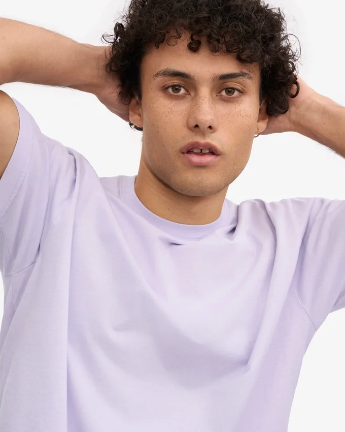 Camiseta oversize de algodón orgánico - Lavanda suave