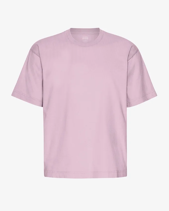 Camiseta oversize de algodón orgánico - Morado perlado