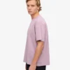 Camiseta oversize de algodón orgánico - Morado perlado