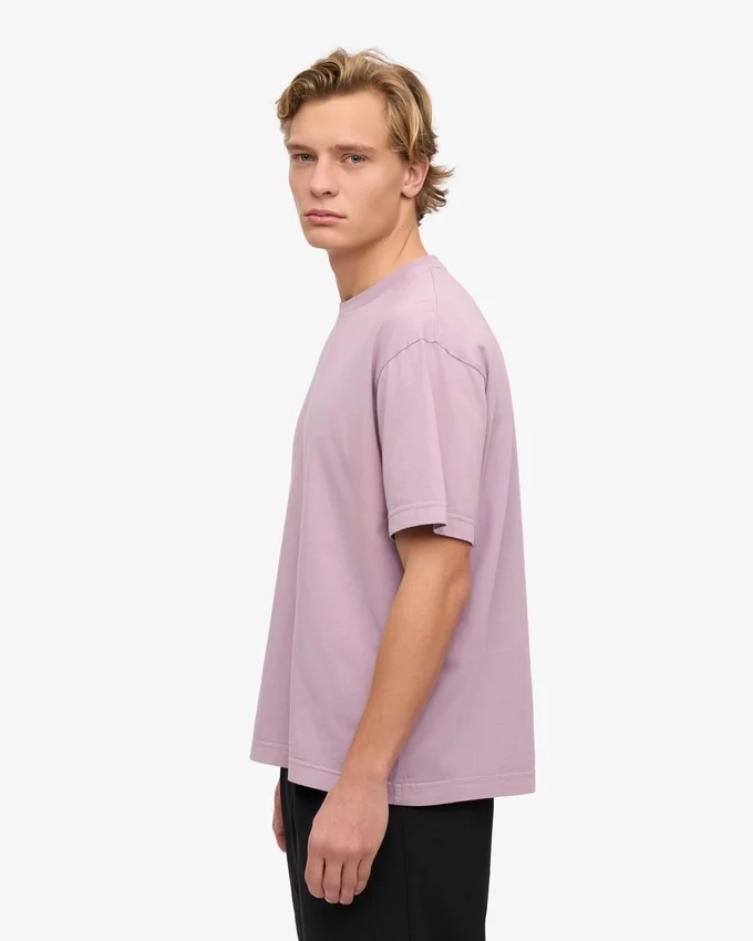 Camiseta oversize de algodón orgánico - Morado perlado