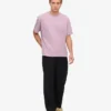 Camiseta oversize de algodón orgánico - Morado perlado