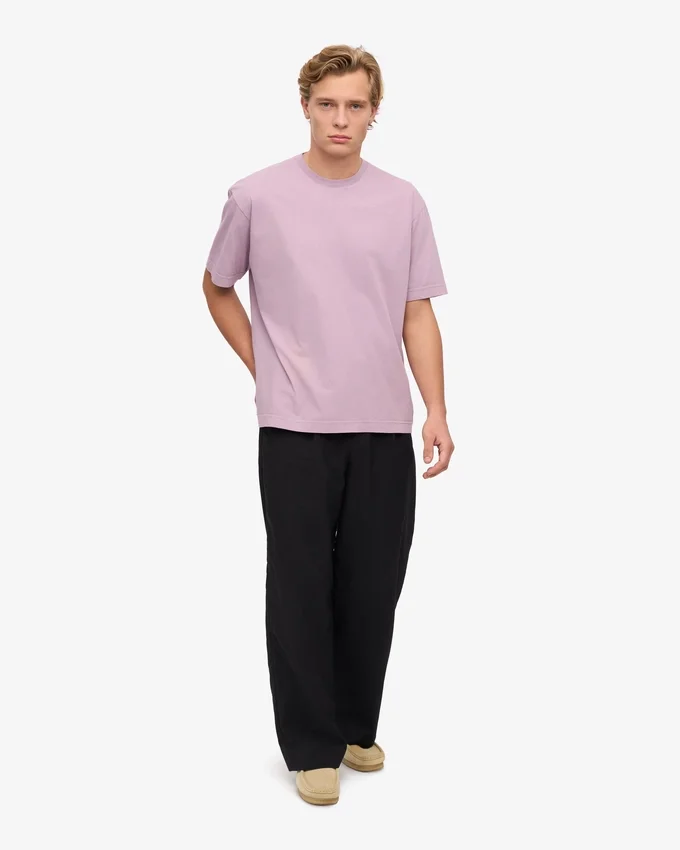 Camiseta oversize de algodón orgánico - Morado perlado