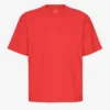 Camiseta oversize de algodón orgánico - Rojo mandarina