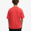 Camiseta oversize de algodón orgánico - Rojo mandarina