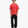 Camiseta oversize de algodón orgánico - Rojo mandarina