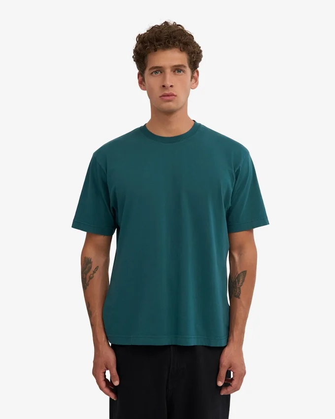 Camiseta oversize de algodón orgánico - Verde océano
