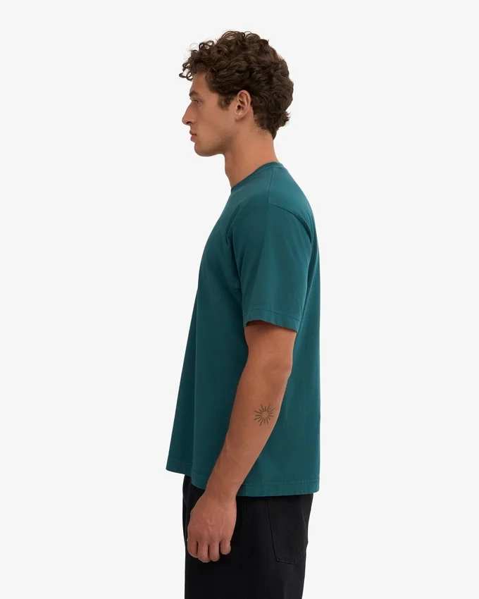 Camiseta oversize de algodón orgánico - Verde océano